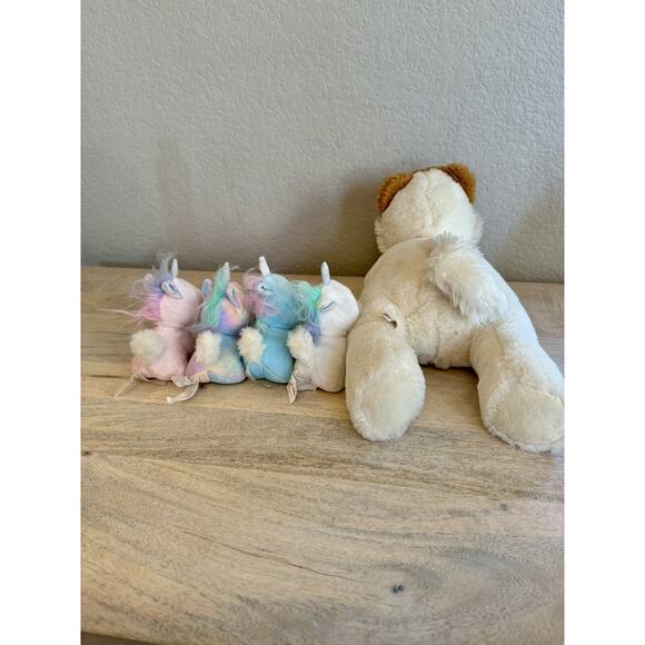 15” Snug A Babies Mom & 4 Babies Pomeranian Puppy Dog Unicorn Plush SO CUTE!! - Picture 5 of 8